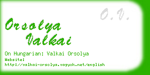 orsolya valkai business card